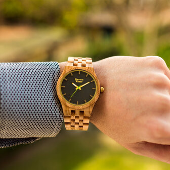 olive wood watch