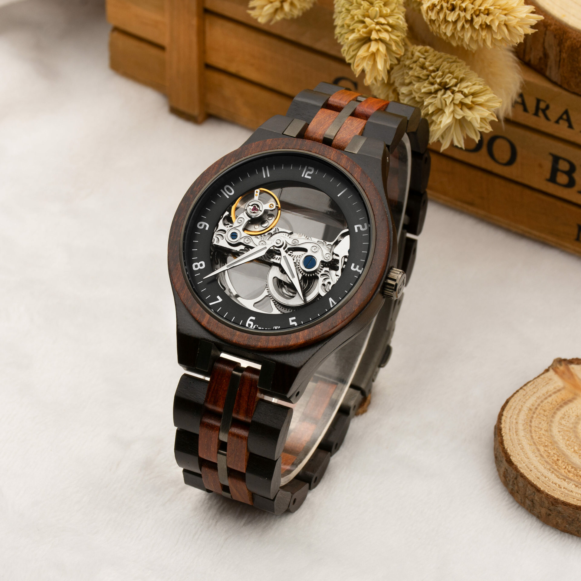 Duurzame houten heren horloges - Greentime wood watch