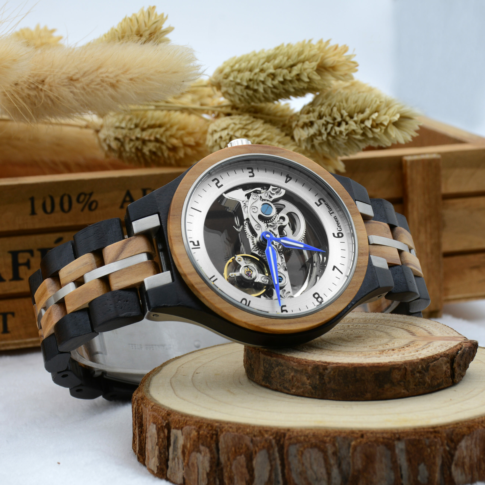 horloges watch Duurzame Greentime houten wood - heren